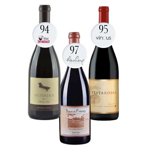 trio-pinot-noir-beaux-freres-the-upper-terrace-ribbon-ridge-sojourn-sonoma-coast-testarossa-st-lucia-highland